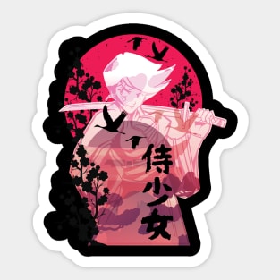 Samurai Girl Sticker